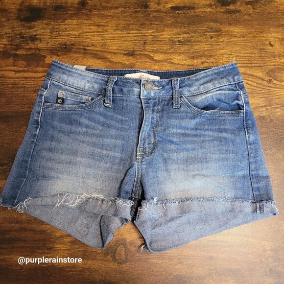 Kancan Denim Shorts M Low Rise Medium Light Stretch Denim KC7058 Country Girl - Picture 1 of 9